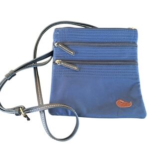 Dooney & Bourke Navy Blue And Pink Interior Crossbody Bag